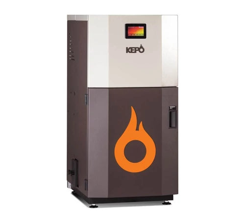 Cazan compact pe peleti gata de instalare, KEPO, 35 kW, curatare manuala a arzatorului