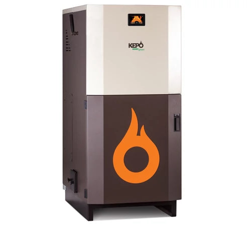 Cazan compact pe peleti sau agro-peleti, gata de instalare, Energreen, KEPO, 35 kW, curatare automata a arzatorului