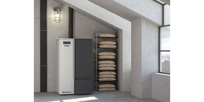 Cazan compact pe peleți 5,7 - 20 kW, cu autocurățare și Wi-Fi, La Nordica-Extraflame PR20