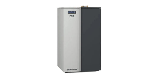 Cazan compact pe peleți 4,1 - 15 kW, putere termică nominală, pentru 431 m³, arzător cu autocurățare, display Black Mask cu Wi-Fi integrat, PK15, La Nordica-Extraflame