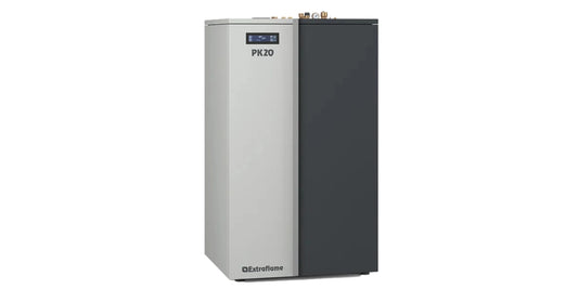 Cazan compact pe peleti 5,7 - 20 kW puterea termica nominala, pentru 574 m3, arzator cu autocuratire, display Black Mask cu Wi-Fi integrat, PK20, La Nordica-Extraflame