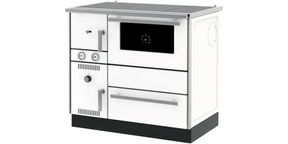 Soba de gatit cu plita si cuptor, tip centrala, Alfa Plam, AlfaTerm20, 23 kW, alb, dreapta