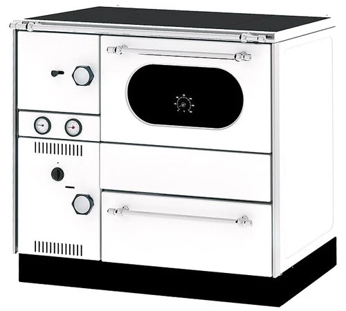 Soba de gatit cu plita si cuptor, tip centrala, Alfa Plam, AlfaTerm20, 23 kW, alb, dreapta