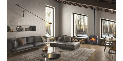 Semineu pe lemne, din fonta, 11.9 kW, pentru 341 m3, cu geam ceramic, ISOTTA.16, La Nordica-Extraflame