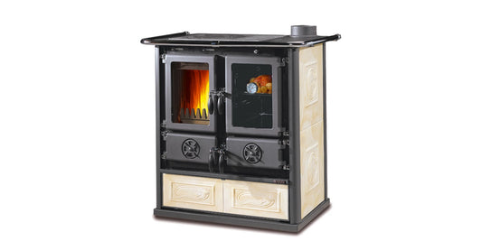 Soba pe lemne, 7.9 kW, pentru 226 m³, ROSETTA 5.0, crem deschis Liberty, La Nordica-Extraflame