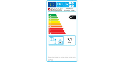 Soba pe lemne, 7.9 kW, pentru 226 m³, ROSETTA 5.0, crem deschis Liberty, La Nordica-Extraflame