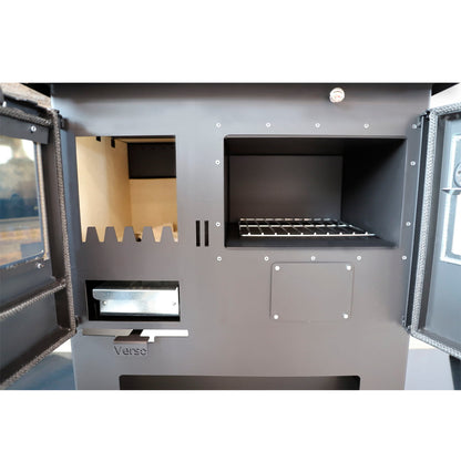 Sobă de gătit pe lemne Verso CS Plus Ceramic, 7,7 kW - Champagne