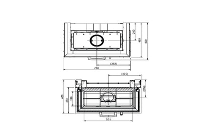 Focar semineu inserÈ›ie pentru È™emineu 75x35x45 s3 2 0 austroflamm