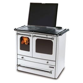 Nordica TERMOSOVRANA DSA  SOBA CENTRALA  PE LEMNE PENTRU ÎNCĂLZIREA APEI 14 KW - ALB înveliș din oțel