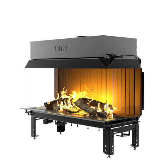 Șemineu pe gaz Hitze Calma 120TC 17,6 kW Trei laturi vitrate