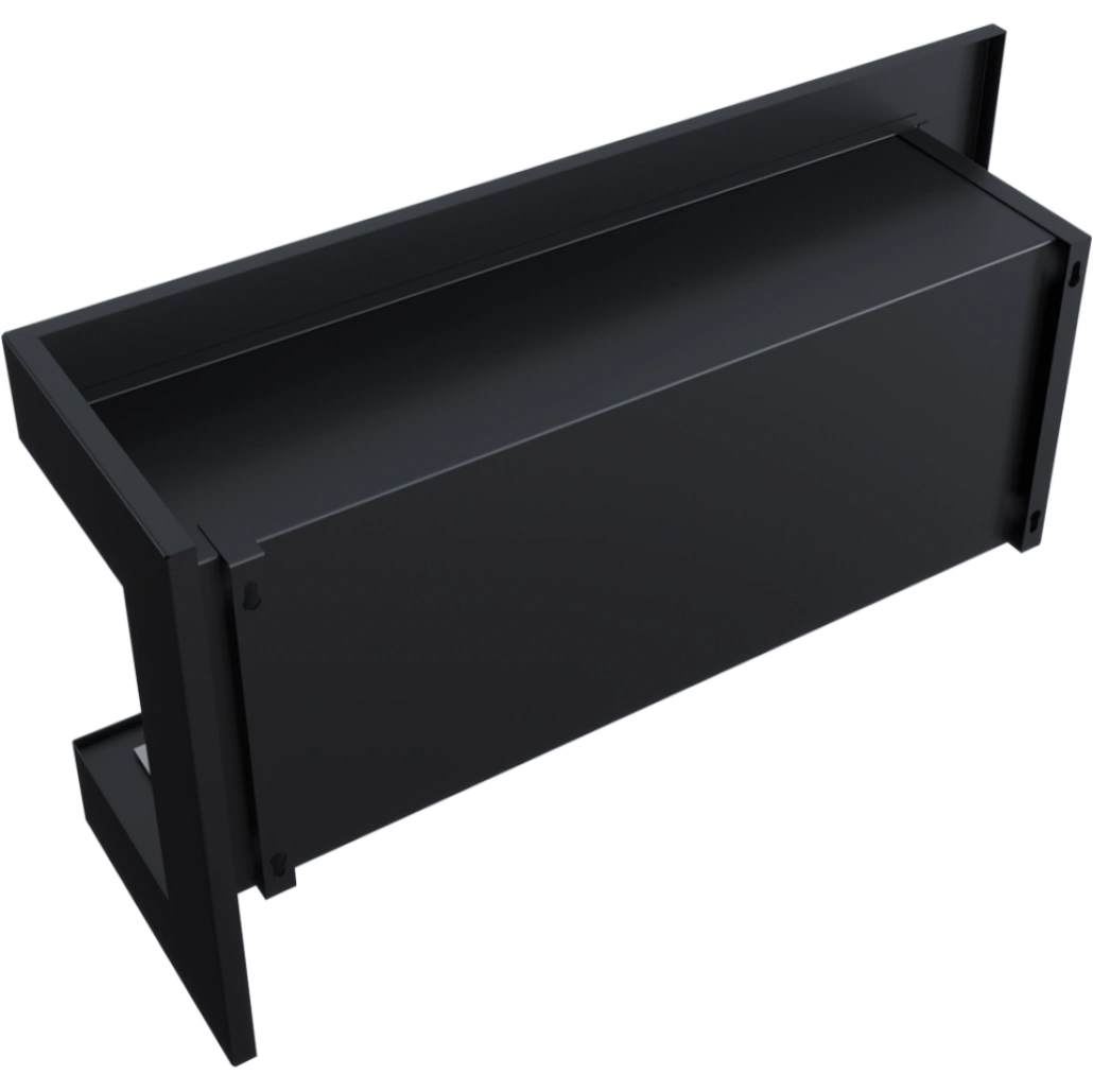DELTA negru colt dreapta - 90 x 48 x 28 cm