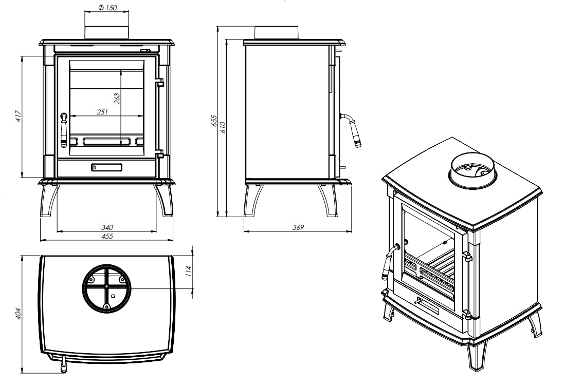 Sobă Nordflam Erino 7 kW