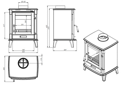 Sobă Nordflam Erino 7 kW