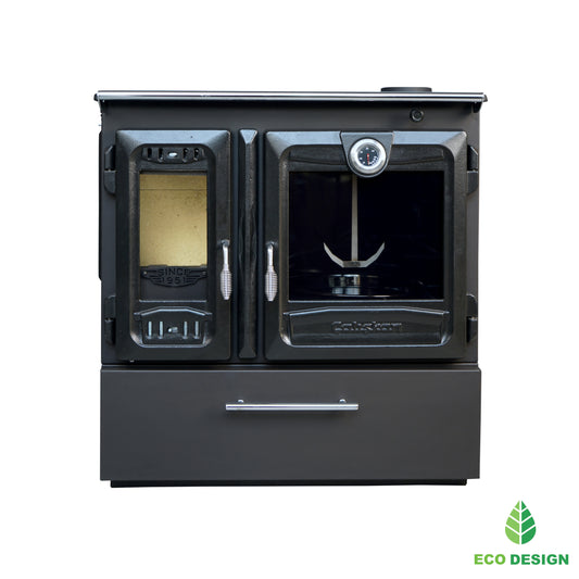 216-3D BOX Gourmet Brick CookStove - Putere 8.450 kW, Echipat cu Forn, Sticlă Ceramică și Acoperire Emailată