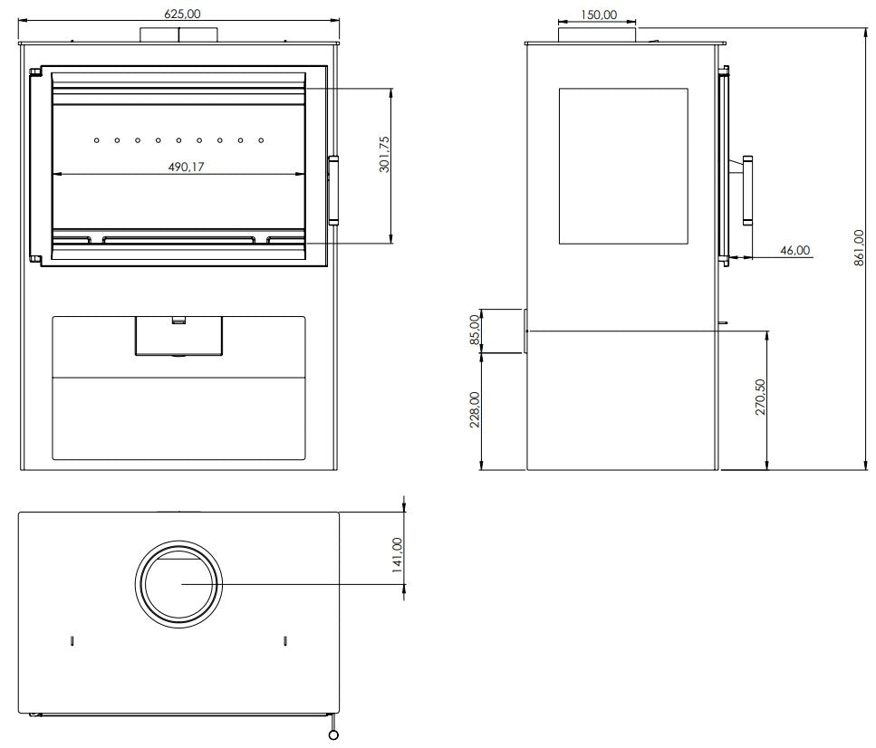 SOBA LEMN MARSALA 9.5 KW