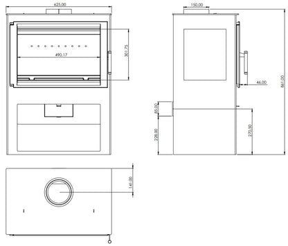 SOBA LEMN MARSALA 9.5 KW