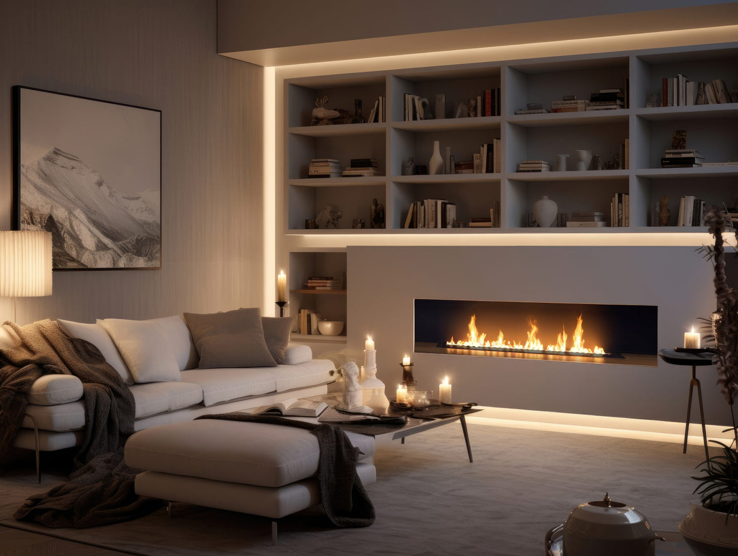 Șemineu cu bioetanol Slimfire Black Burner 1500 Rezervor 6 l