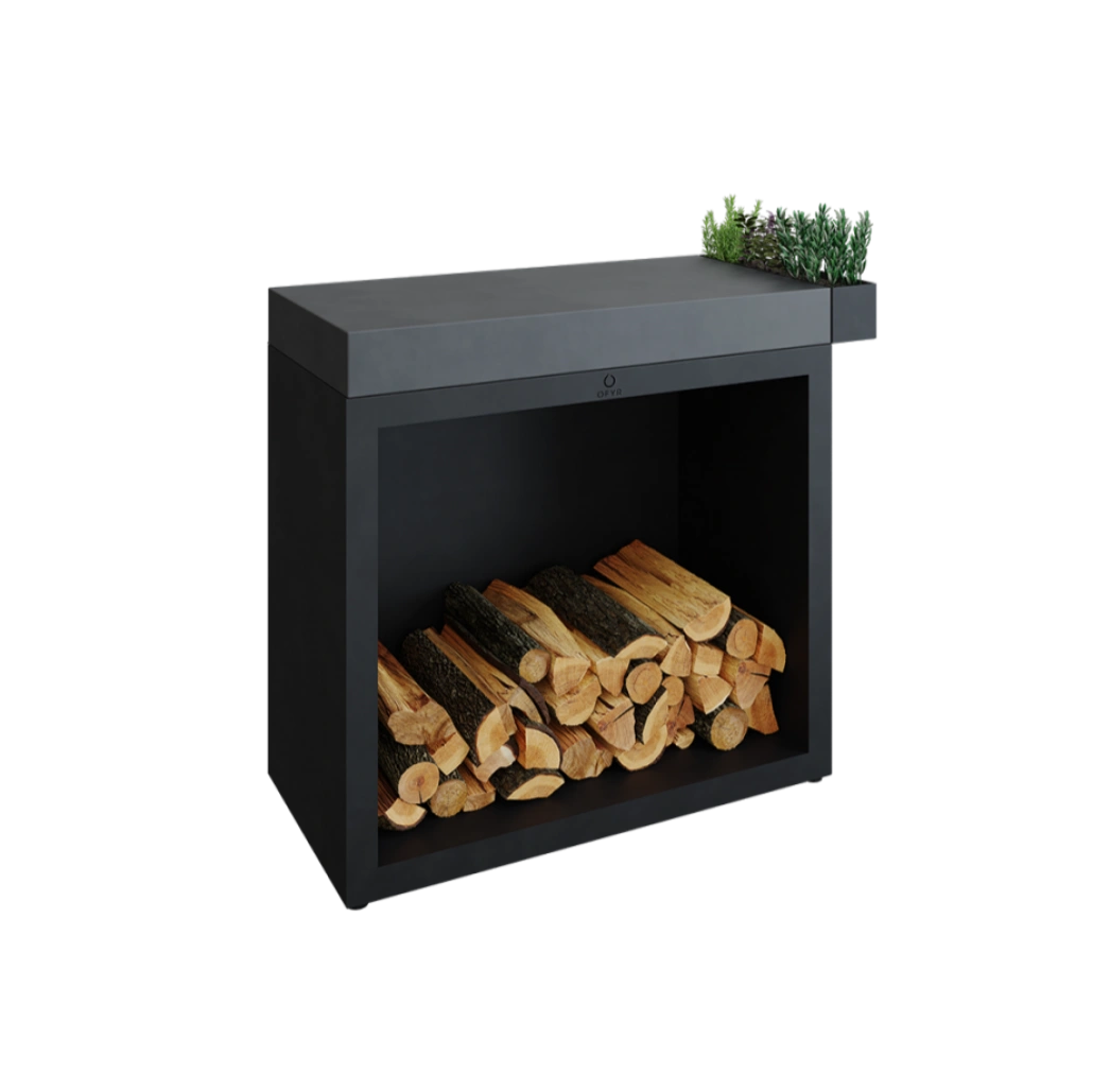 Masa de lucru OFYR negru cu depozitare