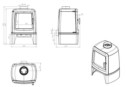 Soba pe lemne Nordflam Roma 5.7 kW