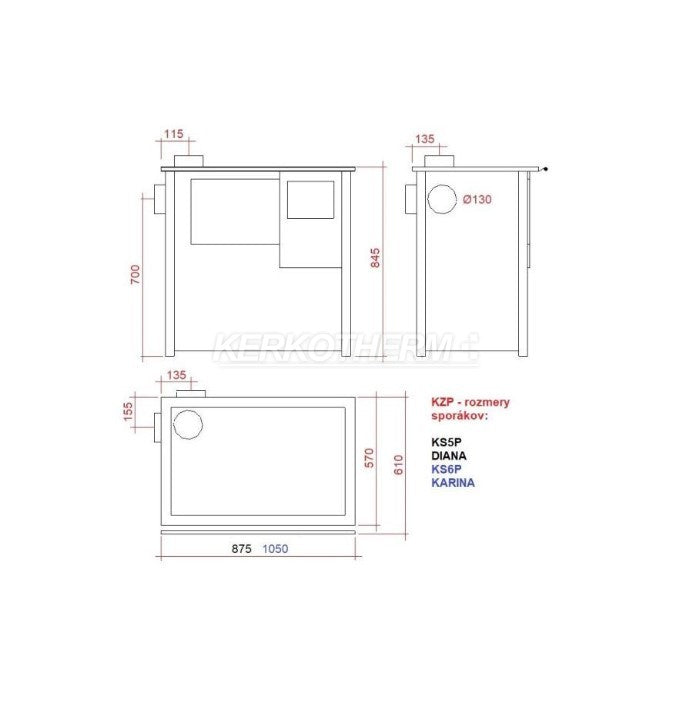 KZP - aragaz ceramic KS5P