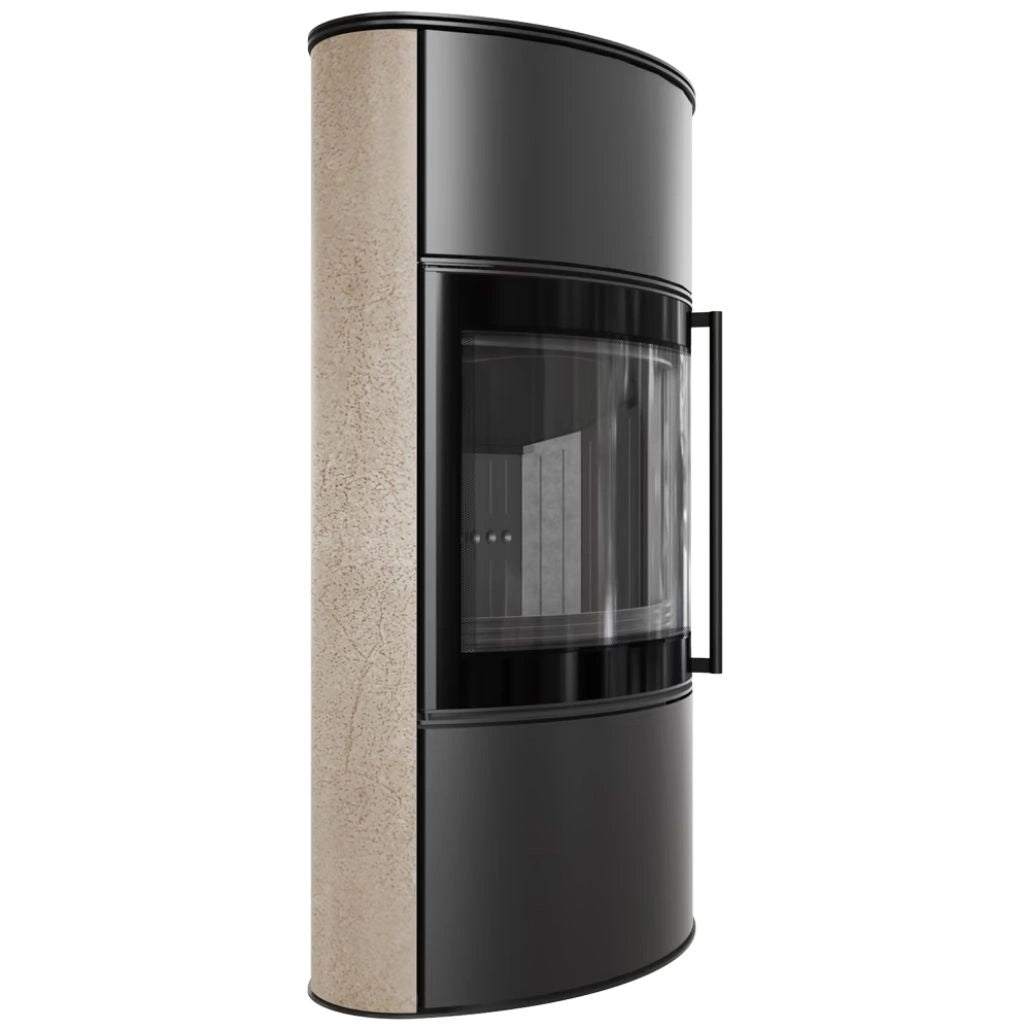 Soba Bjorn High 7kW ceramica Gold Satin cu capac otel - samota neagra
