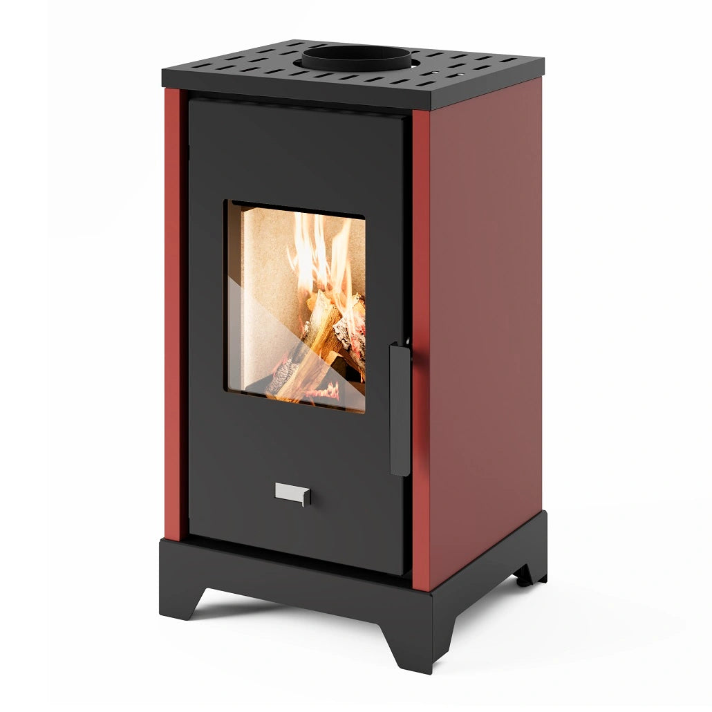 Soba pe lemne Luma 5-6kw - Rosu