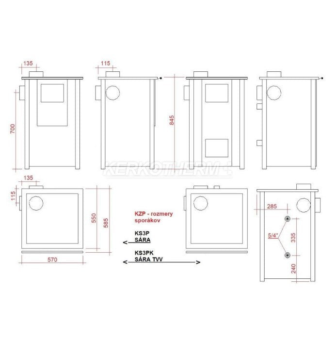 KZP - aragaz ceramic KS3P
