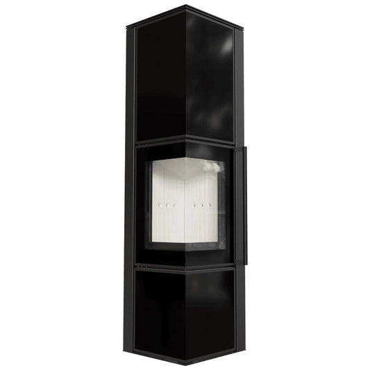 Sobă Tora L 8-11kW - Panou negru de sticlă