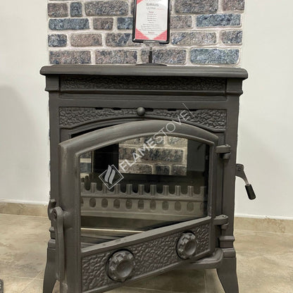 Sirius FS-015YK - Soba de Fontă Ultra 4 Fețe, 9 kW, Sticlă Schott Robax, Eco Design
