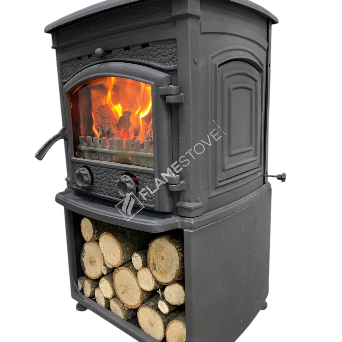 Sobă de Ardere a Lemnelor Sirius Maxi FS-016ST - Fontă Robustă, Eficiență Dublă, Sticlă Schott-Robax