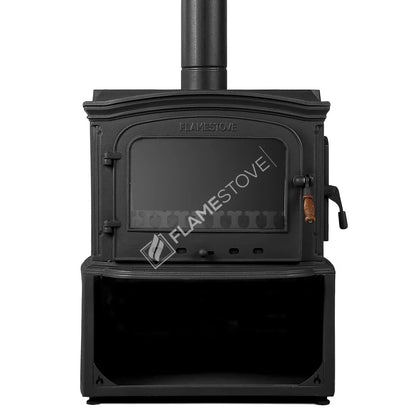 Șemineu din Fontă Premium Flame Stove Altara Lux - Dublă Ardere, Clasă Energetică A, Compartiment Lemne