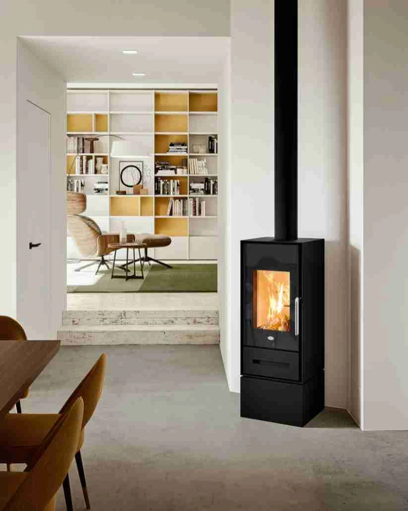 Soba Regina 8-9.5 kw Nero A+ Randament 86%