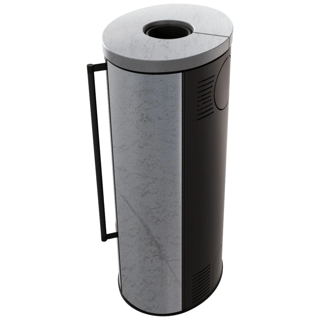 Soba Erik 5.5kW ceramica Grey Satin - samota neagra