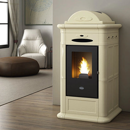 SOBA PE PELETI ADELE 2.5-9.5 KW - CREM - CAHLE TERACOTA