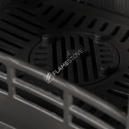 FS-204YK Lux: Soba cu Flacără de Aur, Arată Generozitatea și Eficiența Clasa A, 8 kW, 3 Geamuri Laterale, Sticlă Dublu Arsură