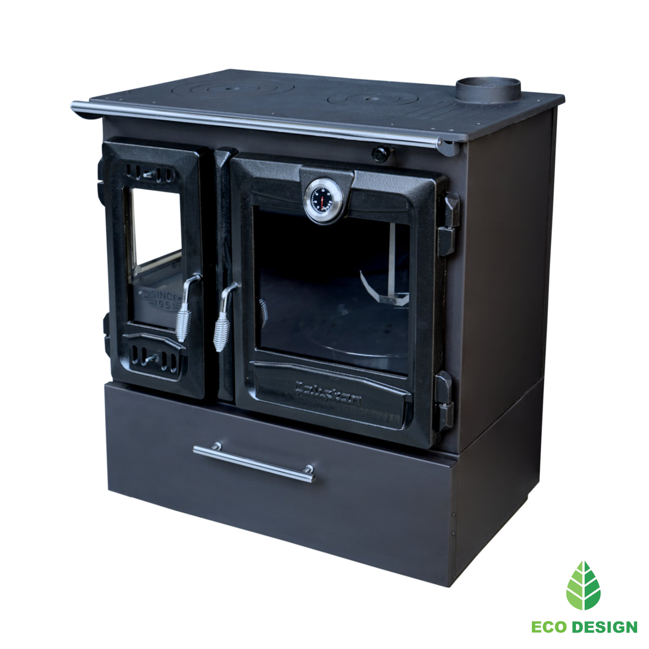 216-3D BOX Gourmet Brick CookStove - Putere 8.450 kW, Echipat cu Forn, Sticlă Ceramică și Acoperire Emailată