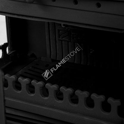 Sobă de Fontă Retro Lux FS-045YK - Eficiență Înaltă, Design Emalient Eleganta, Ideală pentru Lemn și Cărbune