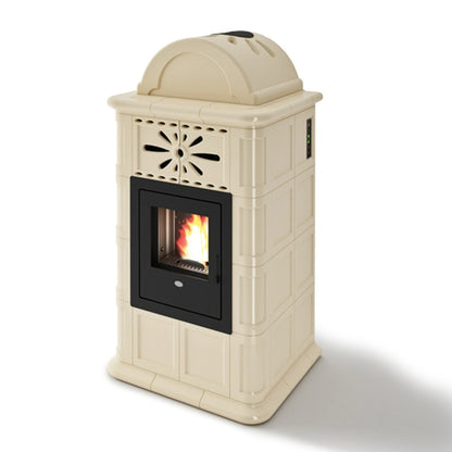 Soba pe peleti Rosy 5-13.8 kw Crem - cahle teracota