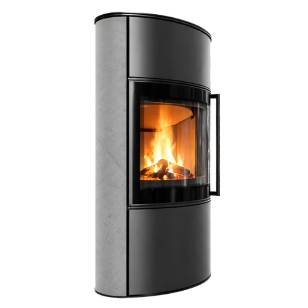 Soba Bjorn High 7kW ceramica Gray Satin cu capac otel