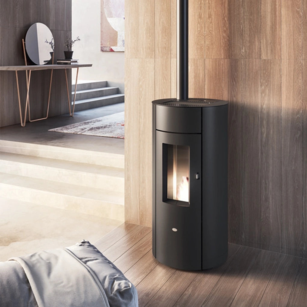 SOBA PELETI 3.1-10 KW TRINITY NEGRU - CONVECTIE NATURALA