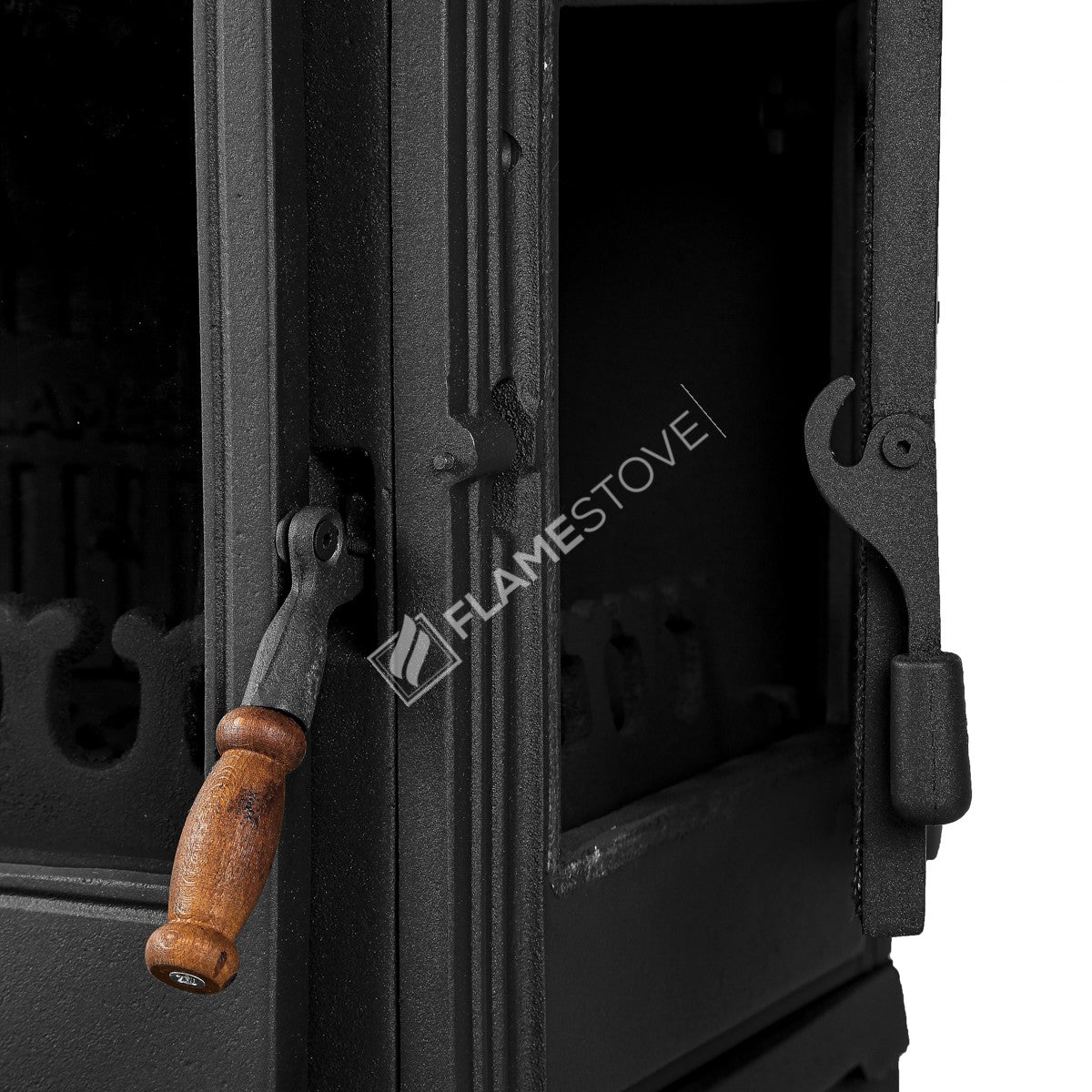 Soba Lux Tbsp Retro Style FS-042YKST - 10 kW, Döküm, Schott Robax Cam, Yüksek Verimli Odun ve Kömür Sobası