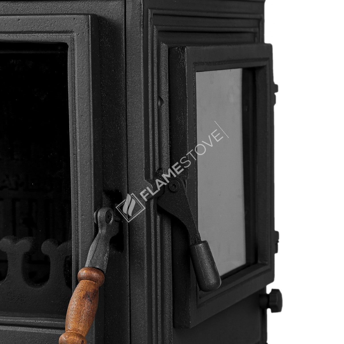 Soba Lux Tbsp Retro Style FS-042YKST - 10 kW, Döküm, Schott Robax Cam, Yüksek Verimli Odun ve Kömür Sobası