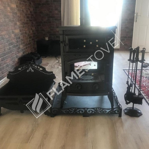 FS-012 Sirius Maxi Cazan din Fontă - Eficiență Termică Ridicată, Sticlă Schott Robax, Sistem de Aerisire Posterior, 15 kW