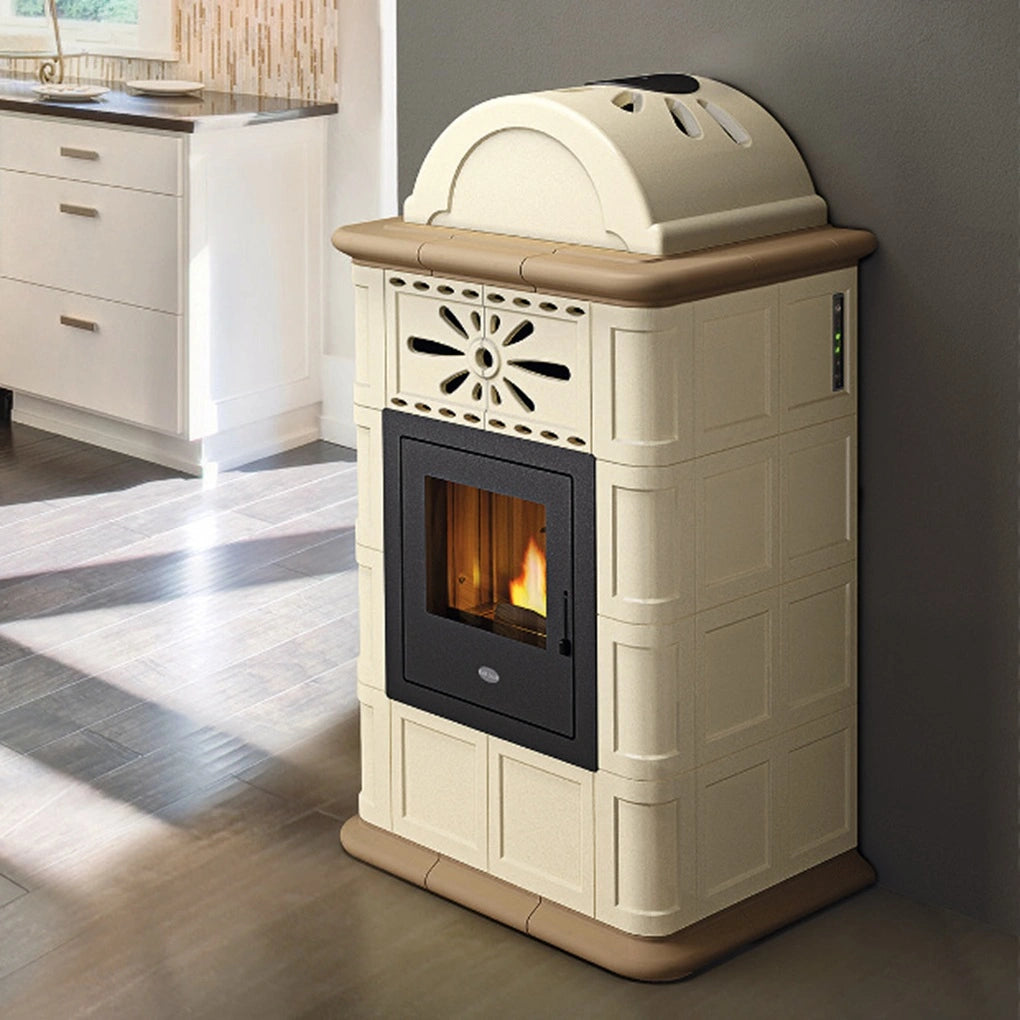 Soba pe peleti Rosy 5-13.8 kw Maro - cahle teracota