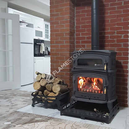 Sobă Premium Altar FS-033 – Eficiență Energetică Clasa A, Combustie Dublă, Fontă, Ideală pentru Lemn și Cărbuni