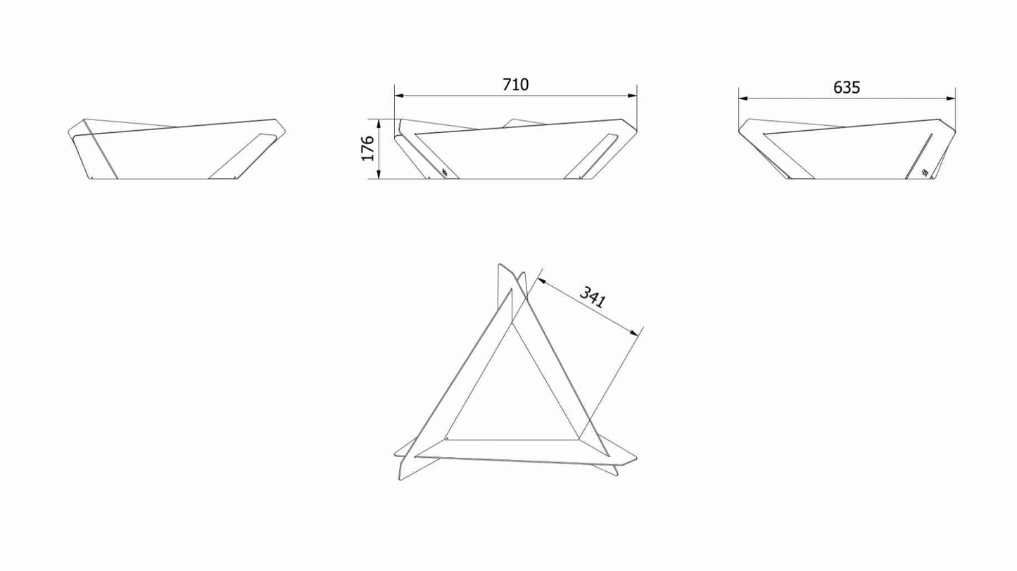 Vatra de foc exterior TRIANGLE - 71x63 cm