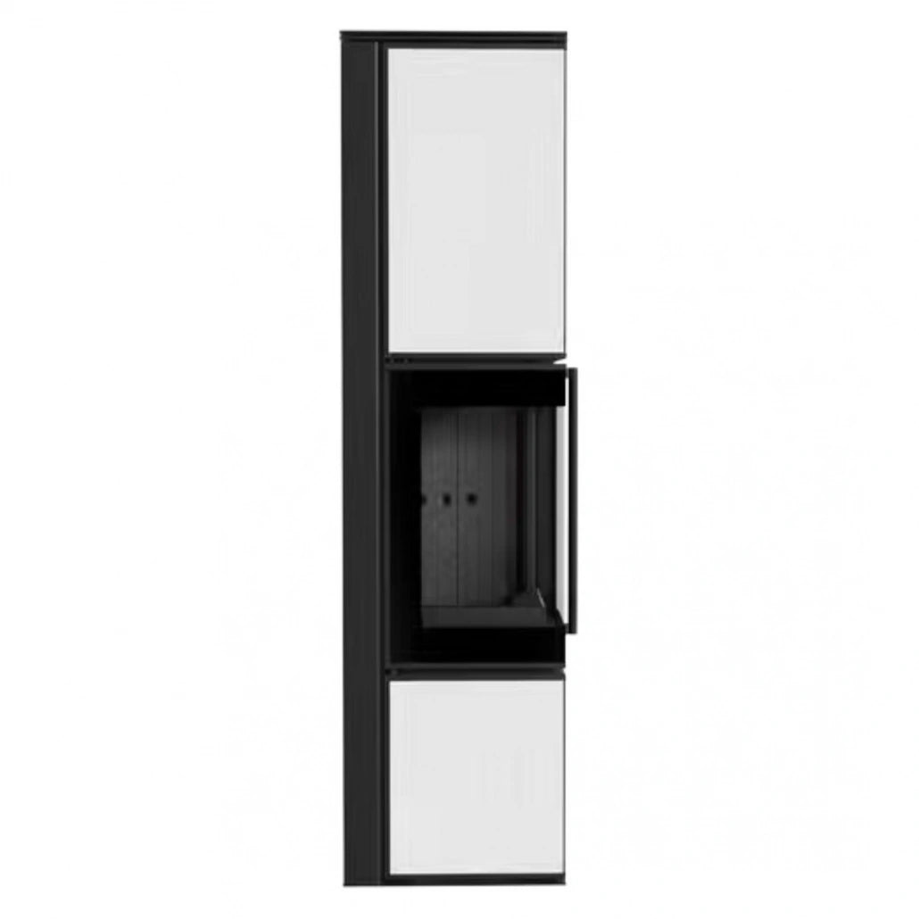 Soba Tora L 8-11kW Panou alb de sticla - Samota neagra