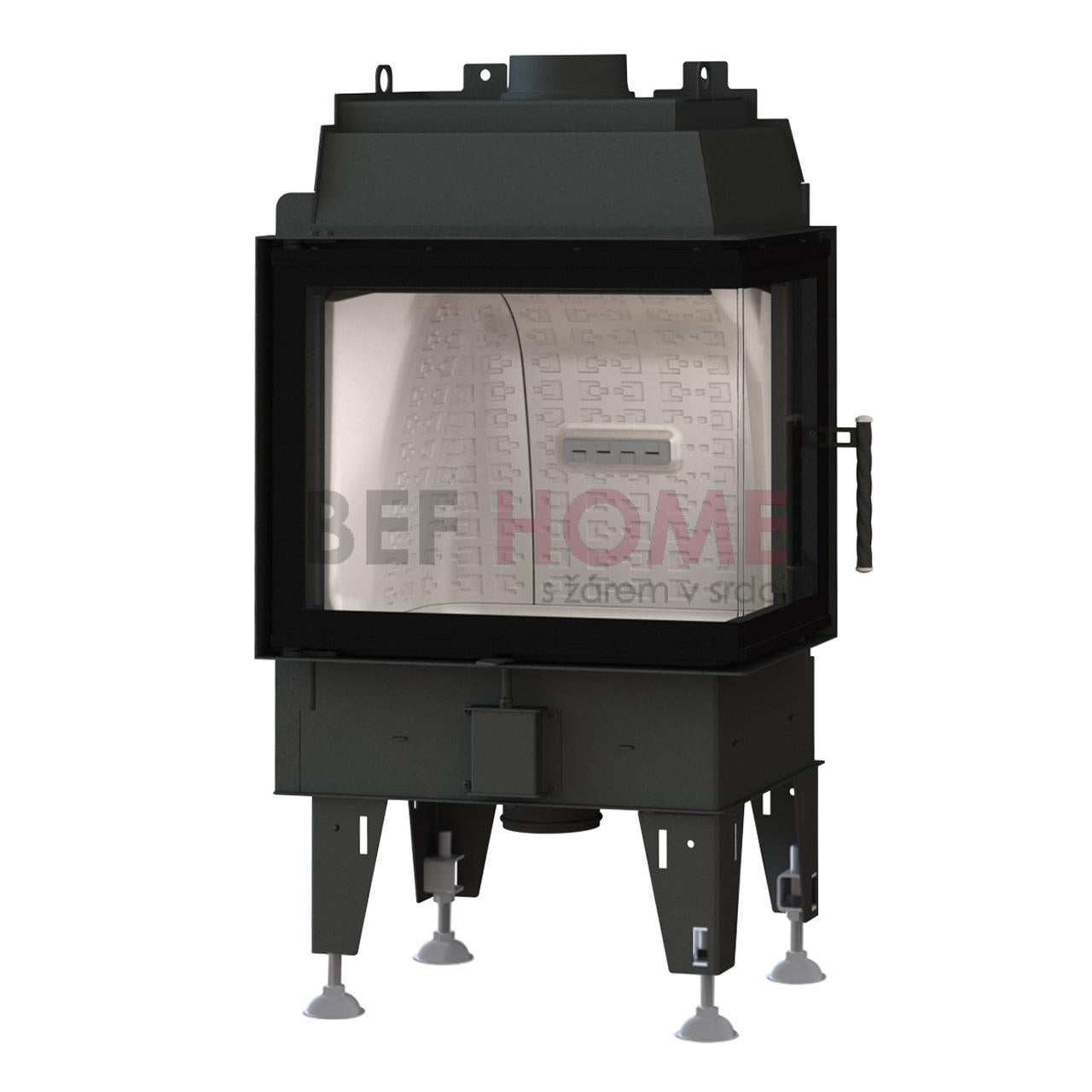 Șemineu BeF Therm 7 CP/CL 7.4 KW - Versiune: CP fereastră laterală dreapta
