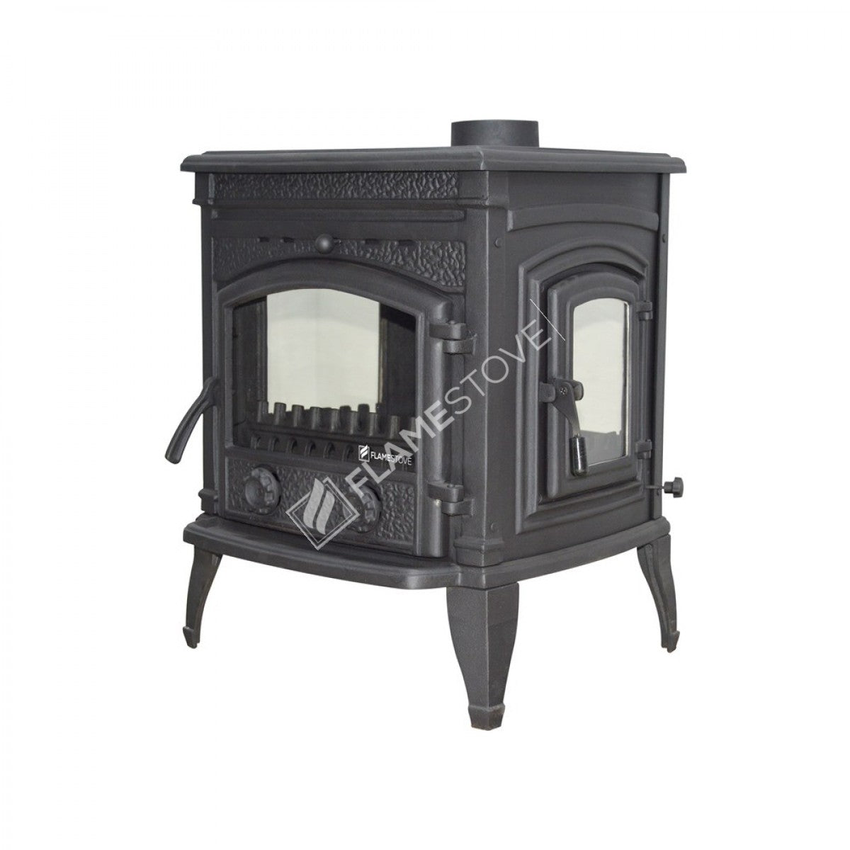 Sirius FS-015YK - Soba de Fontă Ultra 4 Fețe, 9 kW, Sticlă Schott Robax, Eco Design