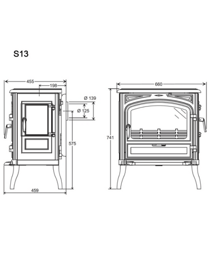 Sobă Fontă KAWMET Premium EOS S13 ECO – 10 kW